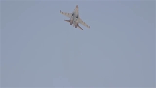 'Sukhoi35 Su-35 Displays Thrust Vectoring Aerobatics
