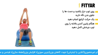 کرانچ چرخشی روی توپ