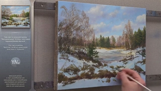 منظره زمستان- رنگ روغن