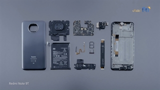 بازگشائی و بررسی قطعات داخلی گوشی شیائومی مدل Redmi Note 9T