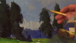 منظره یک روز تابستانی - How to Paint Summer Landscape. Acrylic lanscape painting