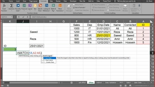 Excel-Offset and Match