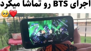 پروانه ای که اجرای butterfly بی تی اس رو نگاه میکرد