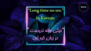 "خیلی وقته ندیدمت" در زبان کره ای