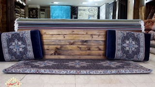 پشتی سنتی خان قاجار سرمه ای، ترکیب مخمل سرمه ای و ترمه!!