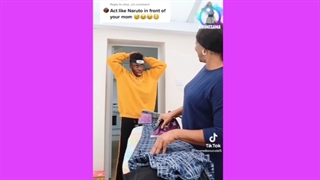 چالش جلوی مامانت مثل ناروتو رفتار کن | act like naruto in front of your mom