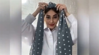 آموزش بستن شال برای مهمانی