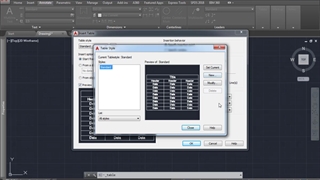 Table در اتوکد