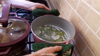 باقالی پلو با مرغ به سبک ریزپز