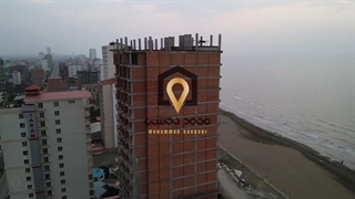 نمای رو به دریای برج در حال ساخت ساحلی نور