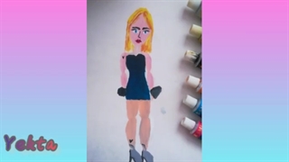 آموزش کشیدن دختر با رنگ روغن / پارت دوم / یکتا جون