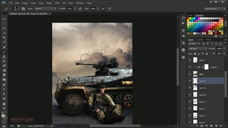 آموزش ترکیب عکس ( فتومونتاژ ) | آموزش ساخت پوستر حرفه ای در فتوشاپ - ویدیو 26