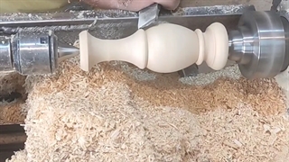 ساخت گلدان چوبی روستیک خراطی