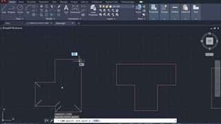 ترسیم سقف شیبدار در اتوکد 2
