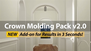 دانلود پلاگین Crown Molding Pack v2.0 برای بلندر