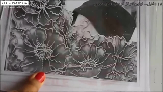 آموزش نقاشی ویترای-اموزش ویترای روی بشقاب-کشیدن طراحی قاب عکس