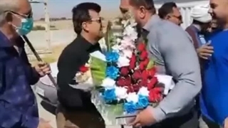 مراسم تجلیل از رضا خاکپور قهرمان آسیا با حضور افتخاری دکتر رزیتا دغلاوی نژاد (بانوی شاخص ملی) برداشتن توده