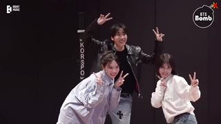 BTS بی تی اس بمب ۲۰۲۵ "پشت صحنه چالش "Shanghai Romance"" جی هوپ با مومو و نایون اعضای توایس